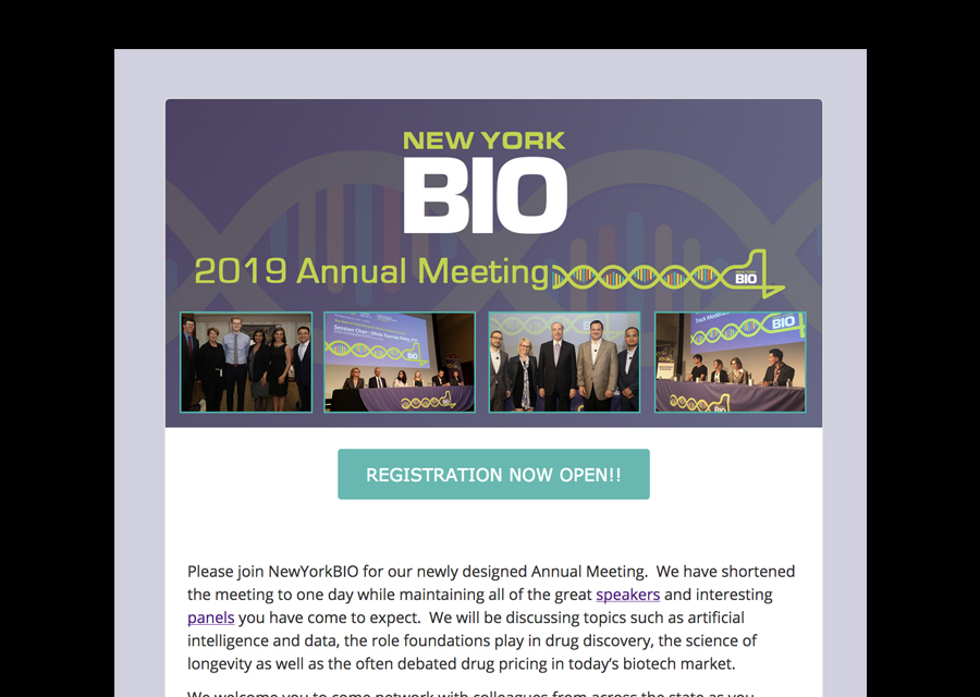 NewYorkBIO Annual Meeting Announcement